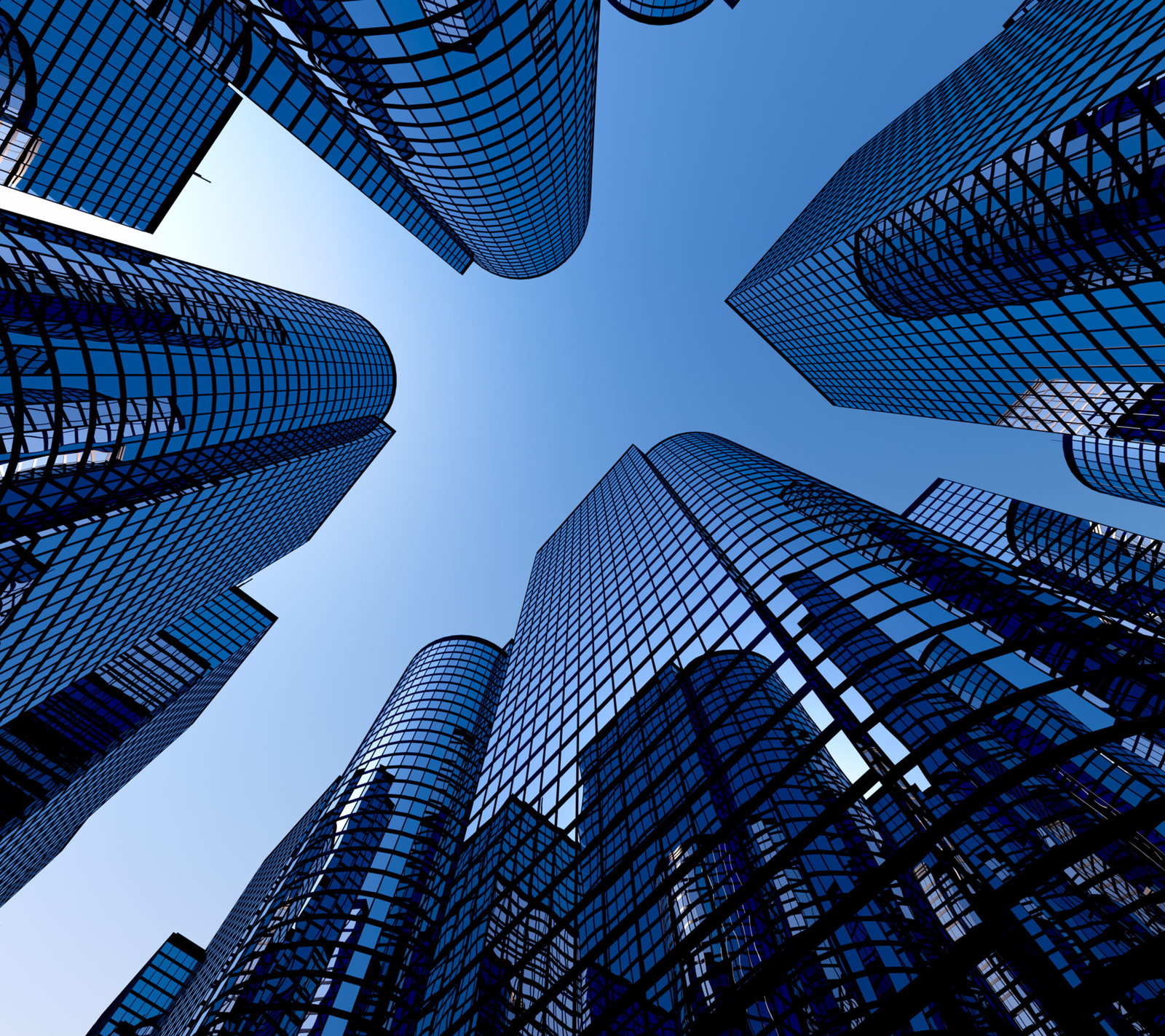 Glass skyscraper architecture view