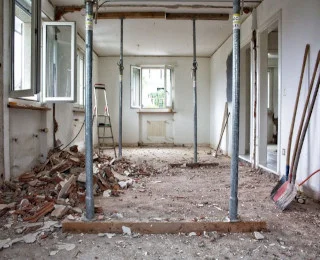 Interior building renovation site